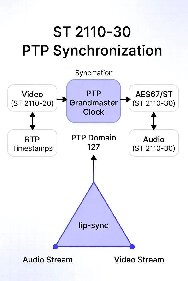 ST 2110-30 PTP Synchronization